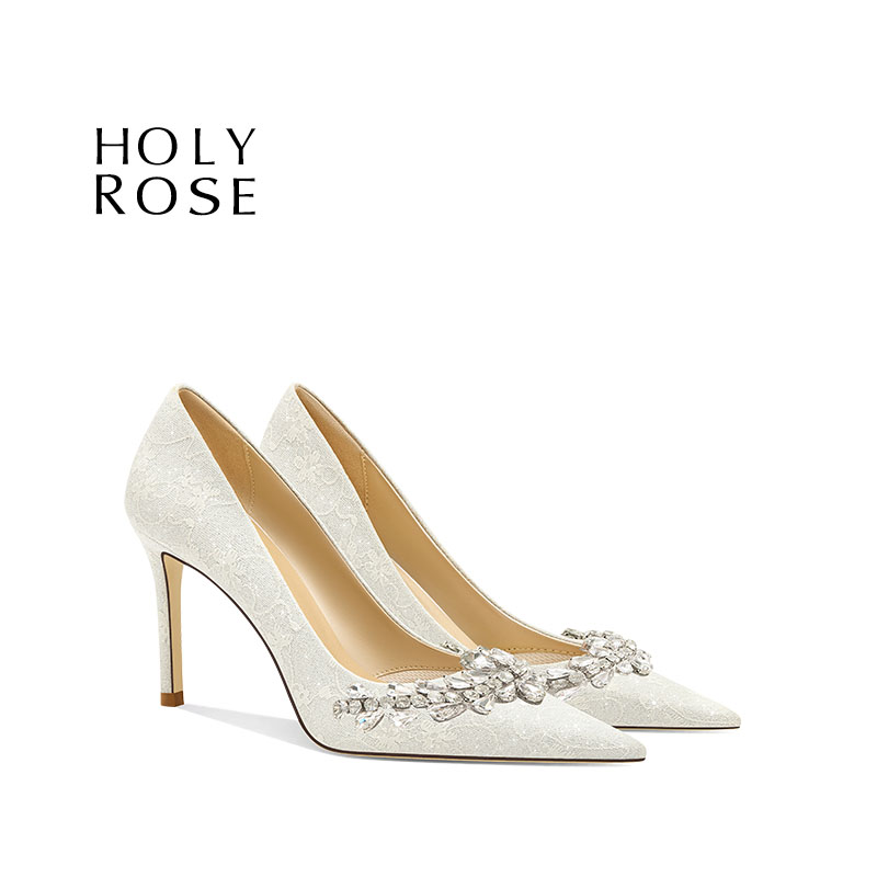 HolyRose公主风水钻尖头高跟鞋