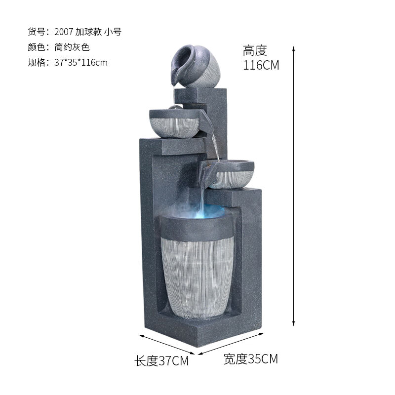 欧式加湿器景大型喷泉流水创意室内庭院臣埠阳台摆件2007风客厅设