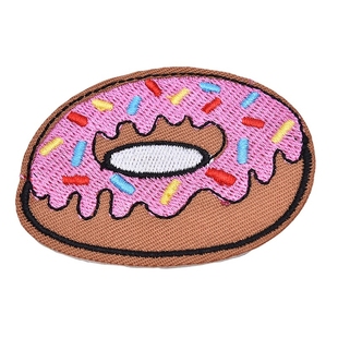 1Pcs Donut Embroidered Patch Iron On Patches Sewing Applique