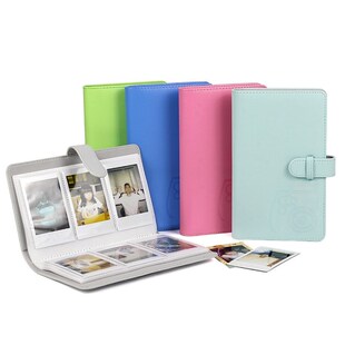 96 Pockets 3 Inch Mini Wallet Photo Album Book PU Leather C