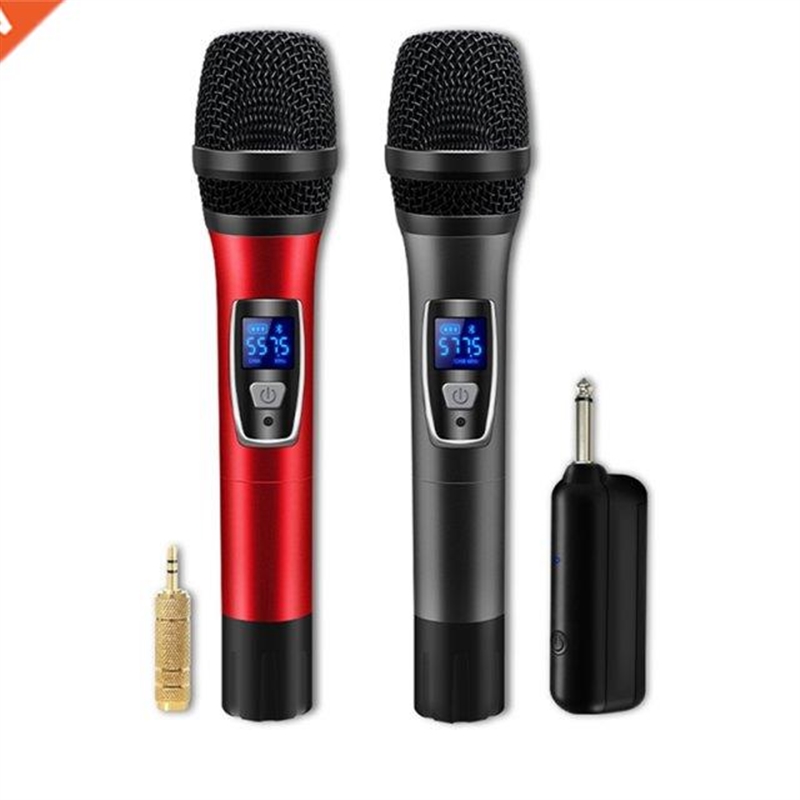 UHF Wireless Bluetooth Microphone Dual Handheld Dynamic Mic