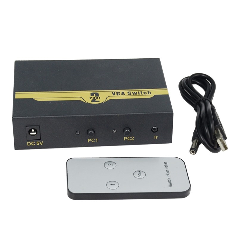 2 Port VGA switch splitter 2 in 1 out Video computer host mo