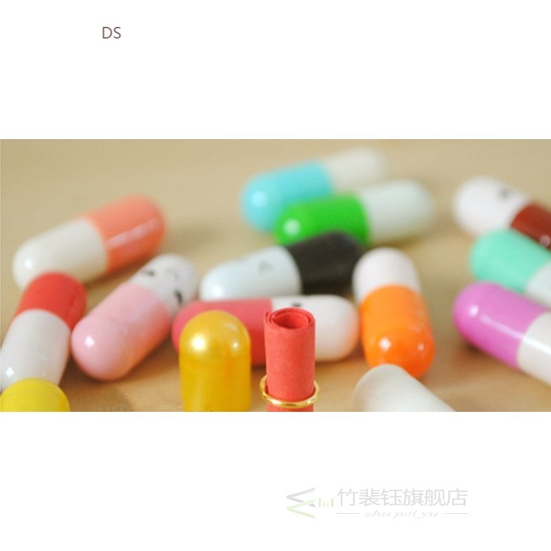 50pcs Back To School Love Pills Gift Rolls Wishing Bottle Ca