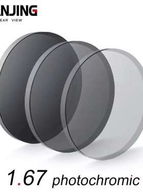 QIANJING 1.67 index photochromic grey lens myopia presbyopi