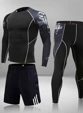 Man Compression Sports Suit Quick Drying Perspiration