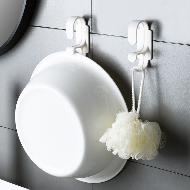 Two-story baths are attached to the bathroom.