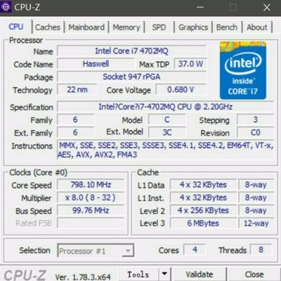 Original  Core I7 4702MQ SR15J CP I7-4702MQ oem processor 2.
