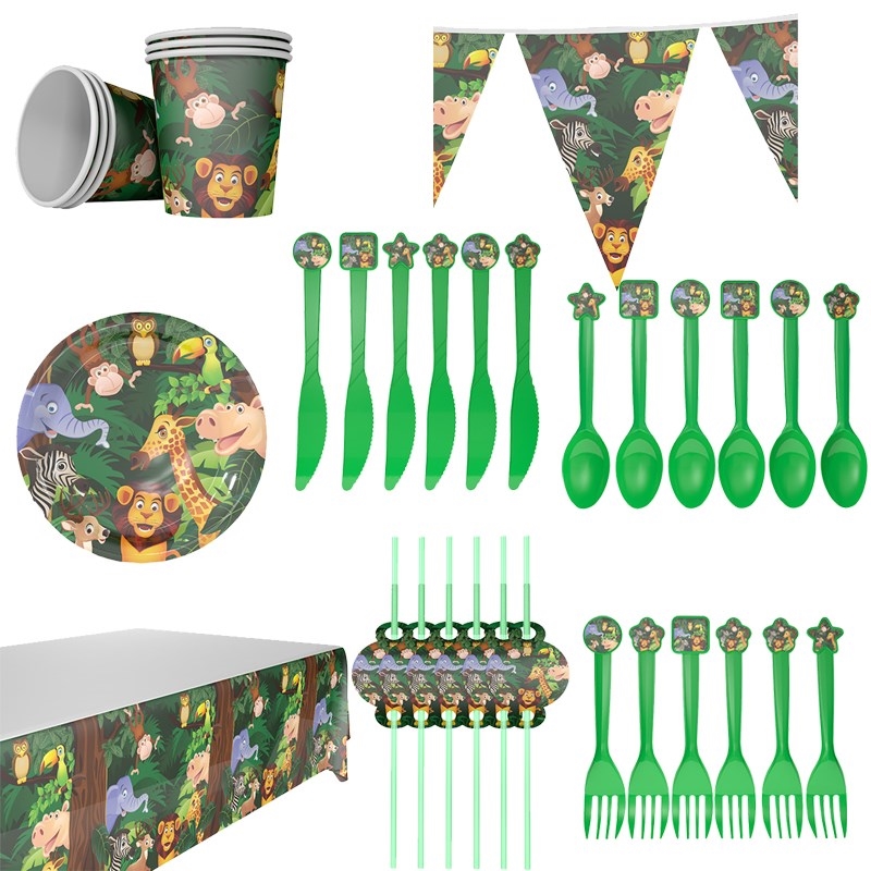Jungle Forest Animal Theme Safari Baby Shower Birthday Part