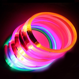 Glowing Dog Collars Pet Luminous LED Rechargeable Night