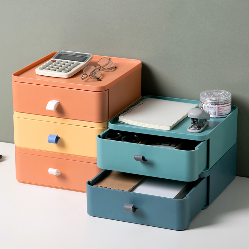 Packet desktop drawer, cosmetics shelf desk, box-packed dorm