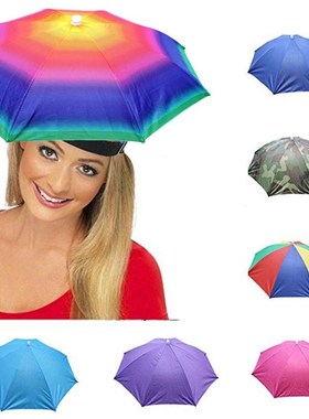 OCHINE Umbrella Hat Sunny Rain Fishing Picking Tea Umbrella