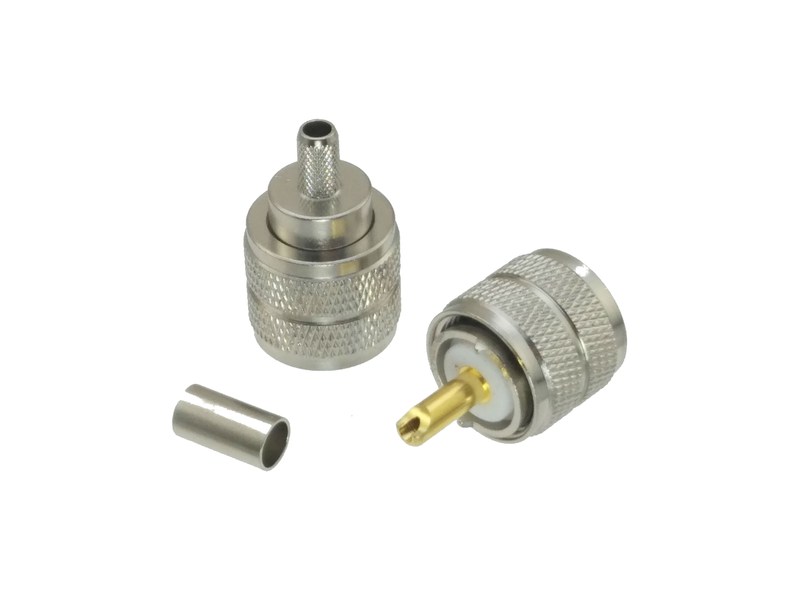 1Pcs Connector UHF male PL259 plug crimp RG58 RG142 LMR195