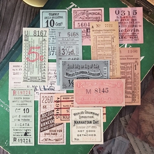 14pcs Tim Holtz Vintage Ticket Sticker TN Hand book Decorat
