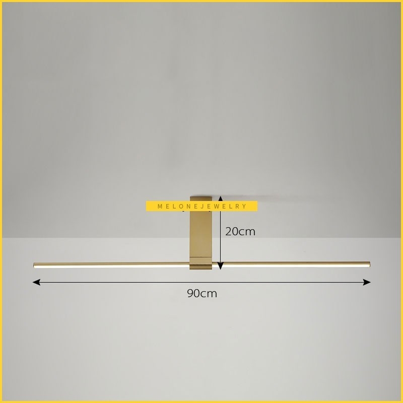 Nordic LED Strip Ceiling Lamp Dining Bar Counter Golden Deco