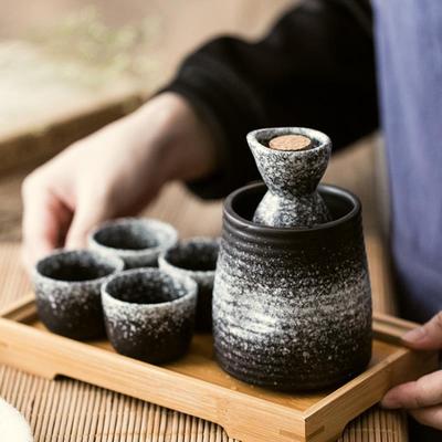 Japanese Ceramic Sake Pot Warmer Bottle Wine Set Shot