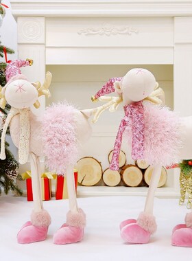 50CM Pink Reindeer Deer Elk Dolls Toys Christmas Decoration