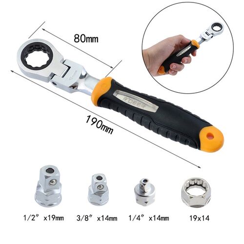 5pcs/set+Ratchet+Wrench+1/4