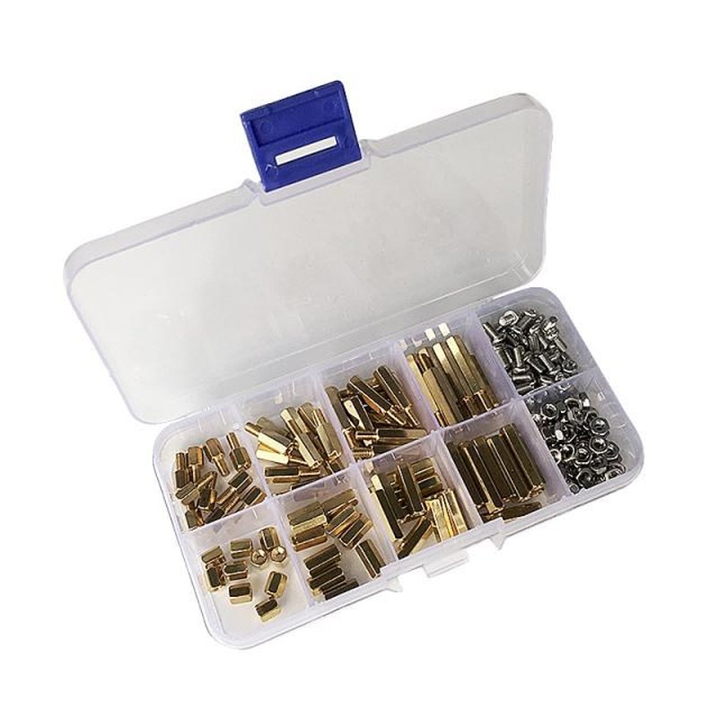 200 Pcs Hex Nut Spacing Screw Brass Threaded Pillar Motherbo