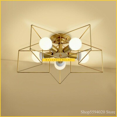 Simple Modern Ceiling Lamp Pentagonal Star Small LED Ceiling