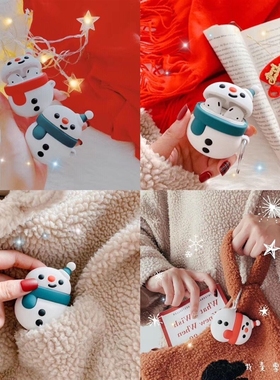 Cartoon cute christmas snowman wireless bluetooth headset p