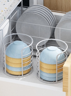 We'll take up a bowl of dishes and set up a shelf in the kit