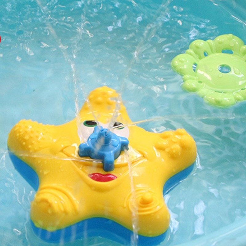 1pcs Baby Bath Toy Water Squirter Splash Spray Starfish Rot