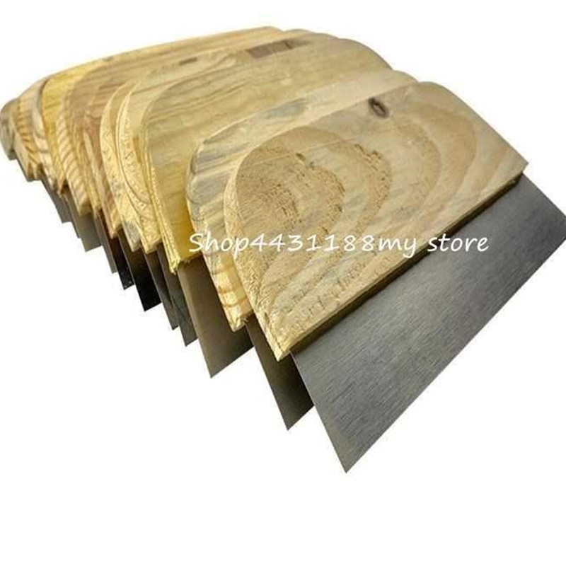 10*21.5cm Wooden Iron Scrapper Blades Putty Filler Plaster D