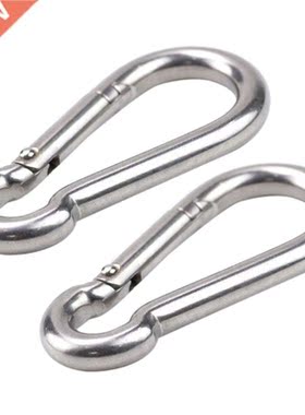 2pcs Stainless Steel Multifunctional Spring Snap Hook Carabi