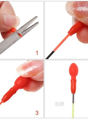 50 Pcs Fishing Floats Drift Tail Conspicuous Rubber Beans Co