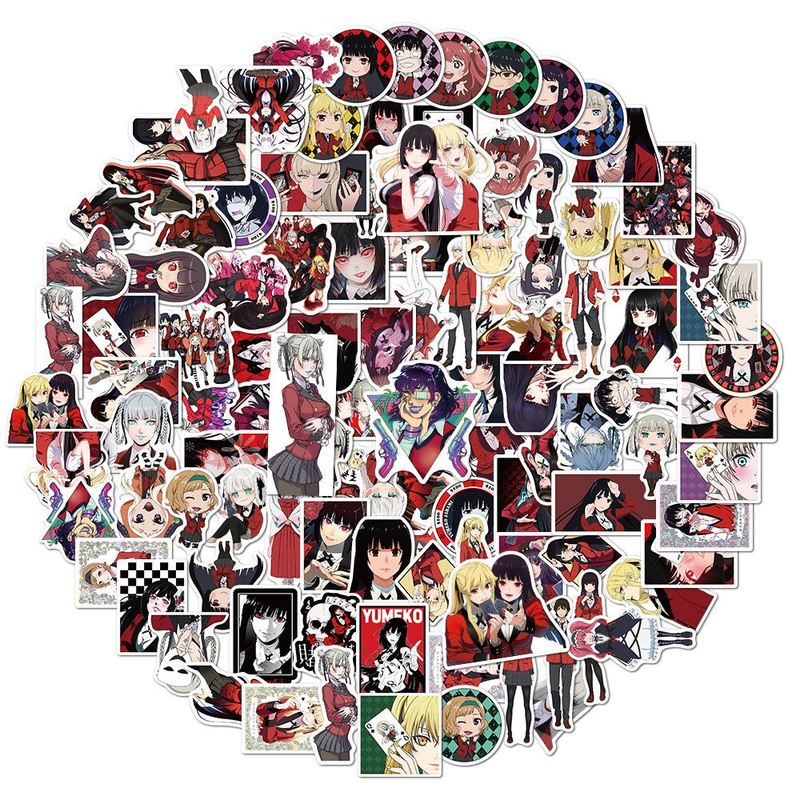 100pcs pack Japanese anime Kakegurui Stickers for DIY Scrap