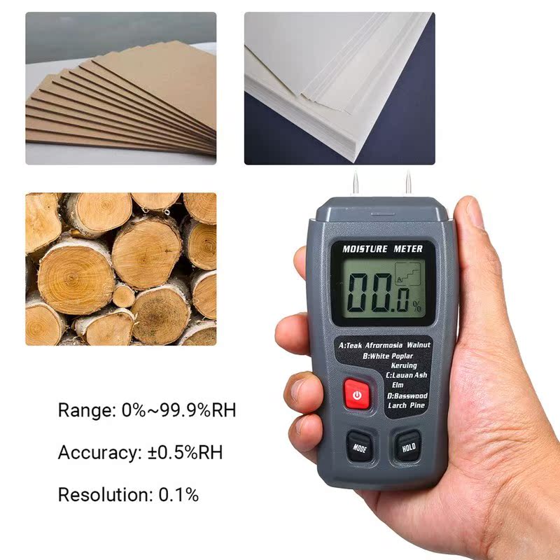 Wood Moisture Test Moisture Meter 4 Modes Portable Hygromete
