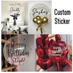 1pc 18/24/36 bubble balloon and 1pcs custom sticker f