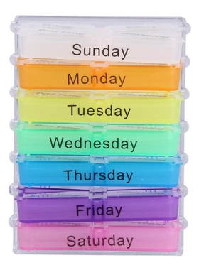 7 Days container tablet Weekly diet pills box Medicine Stor