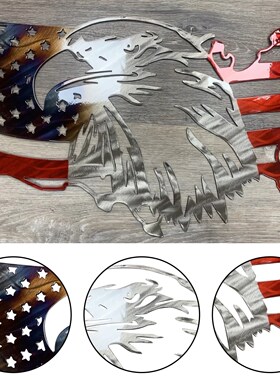 American Flag Eagle Hollow Out Acrylic Decoration Indoor an