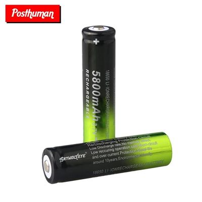 3.7V 5800mAh 18650 Lithium Batteries Rechargeable Green+bla