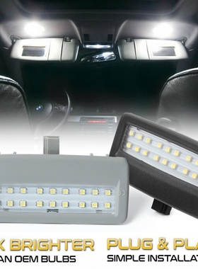 2Pcs 18SMD LED Car Roof Sun Visor Mirror Lamps Reading Light