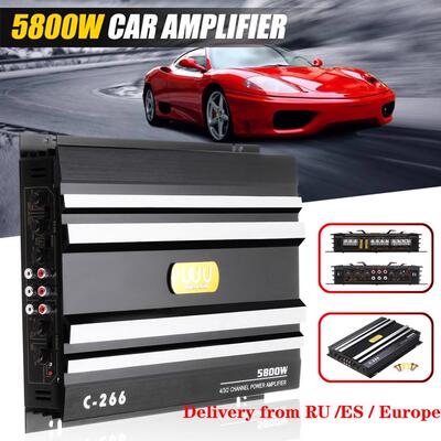5800 Watt Car Audio Power Amplifier 4 Channel 12V Car Amplif