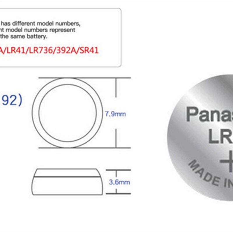 10pcs LR41 Button Cell Batteries  100% Original SR41 AG3 G3A