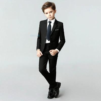 Spring Autumn Child Formal Black Navy Suit Set British Boy D