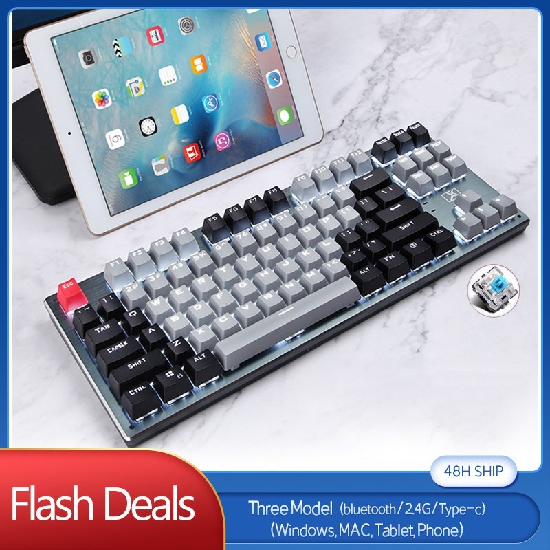 Three model Bluetooth Keyboard Mechanical Blue Switch Gamin