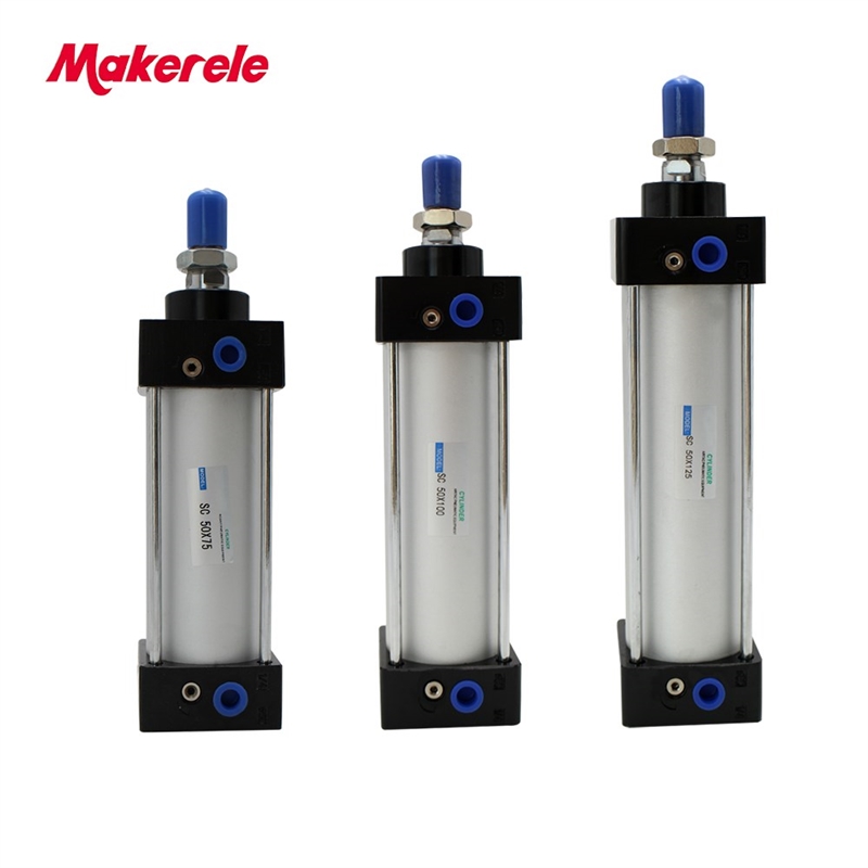 Air Cylinders 50mm Bore Double Acting Pneumatic Cylinder SC