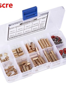 screw 140Pcs M3 Brass Standoffs Screws Washers Nut Assortmen