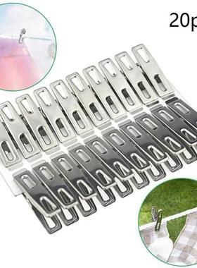 20pcsset Towel Clothes Pegs Stainless Steel Clip Hang Pins
