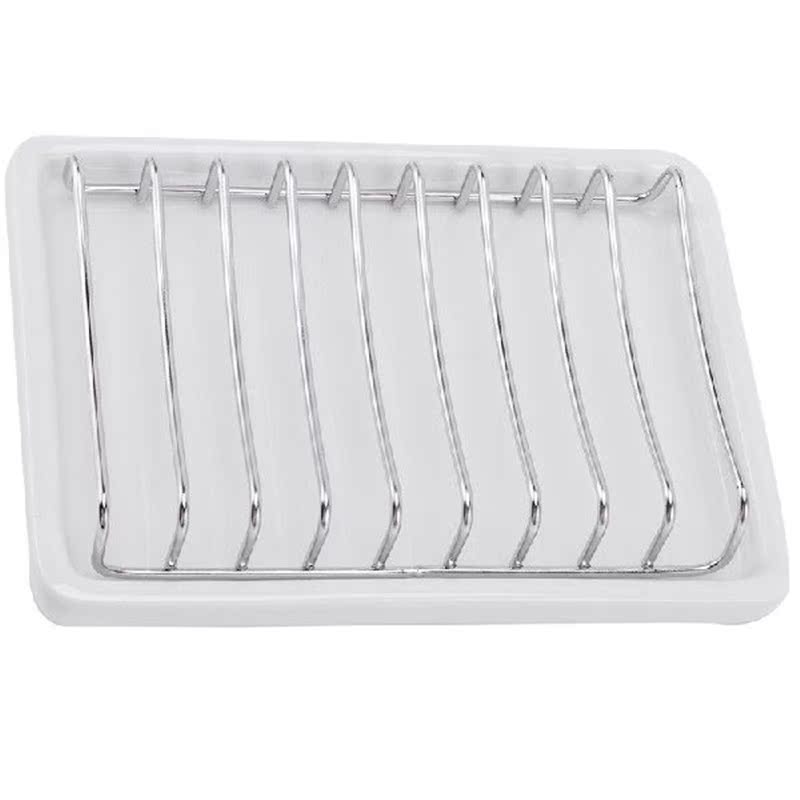 Promotion! Ceramic Soap Dish, Double Layer Stainless Steel
