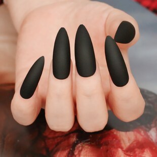 Green Press DIY Matte Arti Nails Fluorescent False 24Pcs