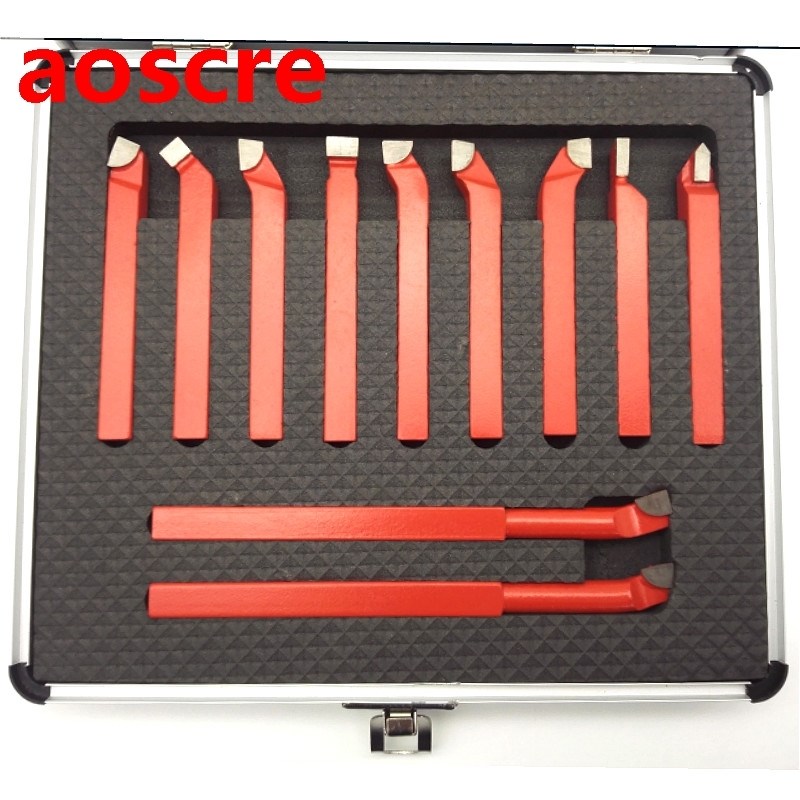 11Pcs 10*10mm,8*8mm Carbide Tip Tipped Bit Set Brazed Millin