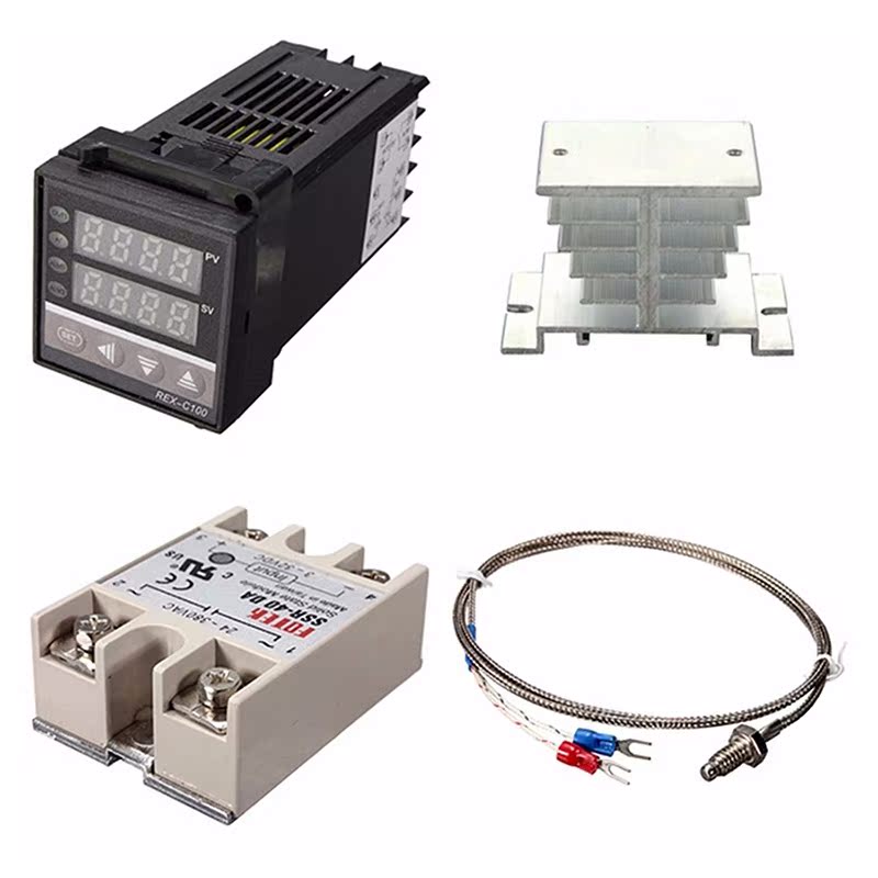 Digital 220V PID REX-C100 Temperature Instrut Controller + m
