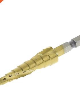 HSS Spiral Grooved Step Cone Drill Bit 1/4