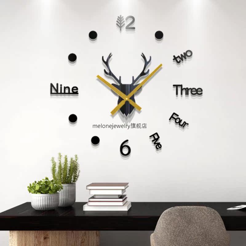 Large decorative wall clock watch clocks 3d diy acrylic rr