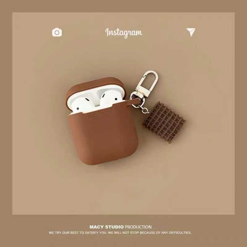 Cute 3D Chocolate wafer Ice cream milk tea keychain Wireles